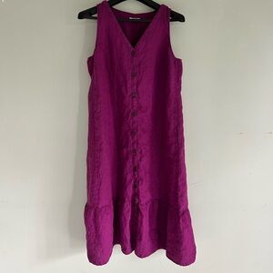 J Jill linen Purple Sleeveless Dress